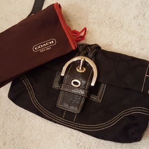 Coach black handbag with dust bag